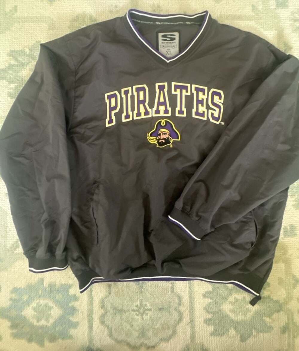 XL - Stadium Athletics East Carolina University Pirates Pullover Windbreaker Jac